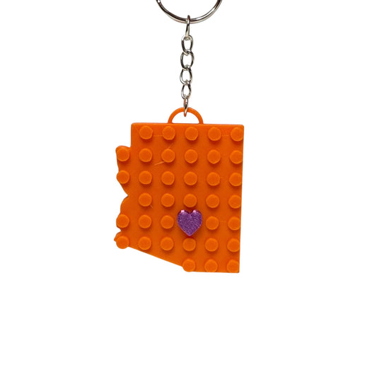 Arizona Heart Keychain